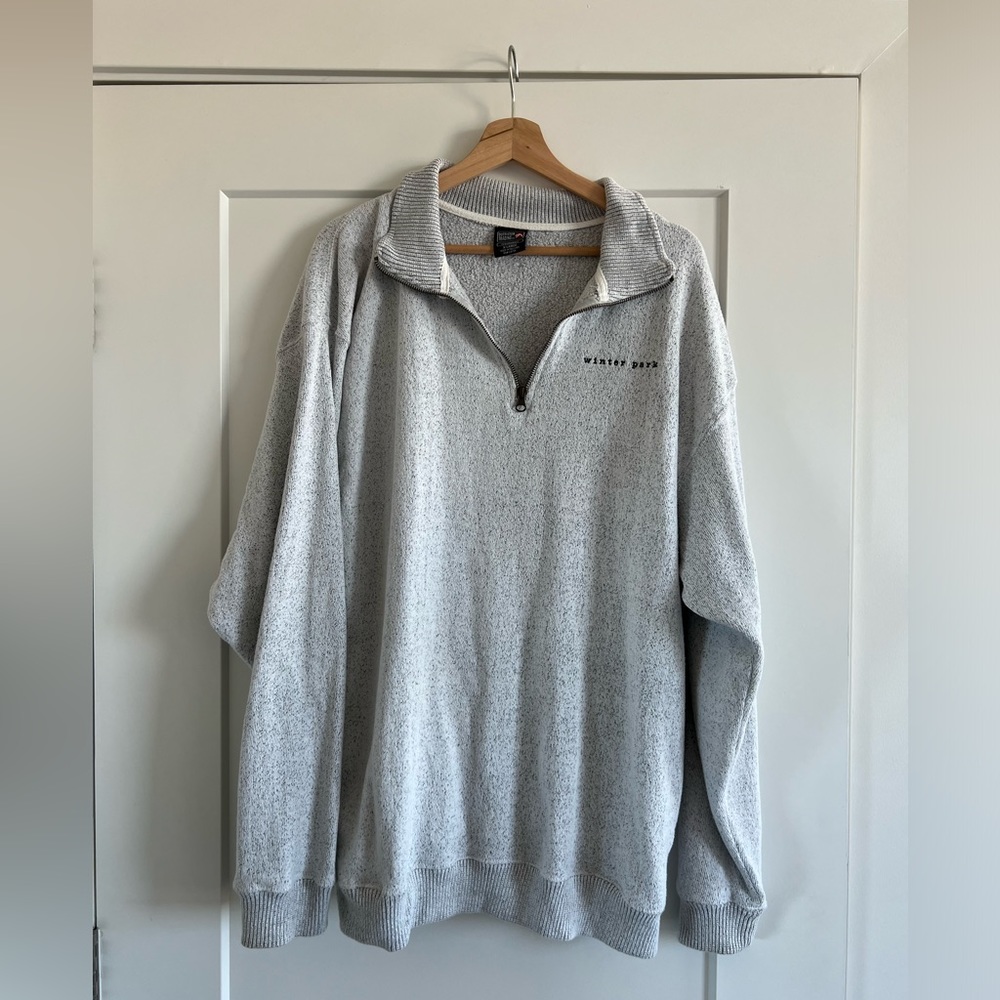 Grey Winter Park oversized quarter zip